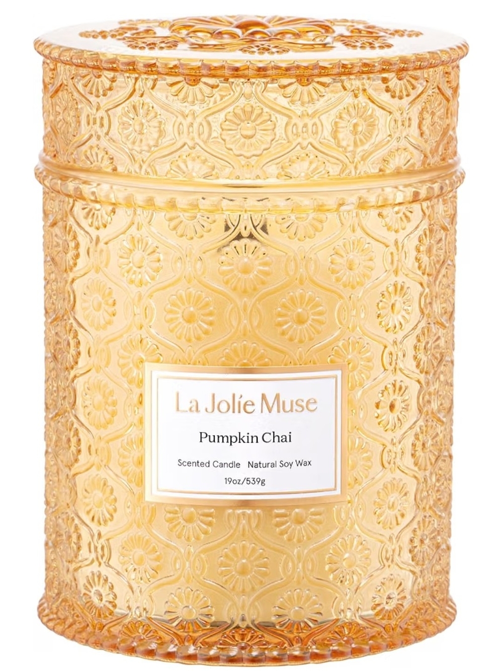 Pumpkin Chai Scented Candle - Gold